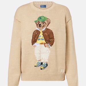 Polo Ralph Lauren Polo Bear Cotton Crewneck Sweater Size-L